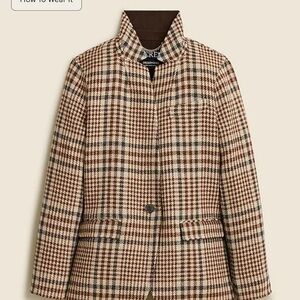 Jcrew Leighton blazer-jacket in plaid double-faced wool blend new with tags